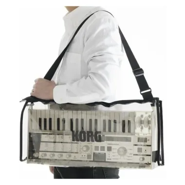 KORG KG-mKORG-CR virtuál-analóg szintetizátor/vokóder, 37 Natural Touch mini billentyű, átlátszó kivitel, tokkal