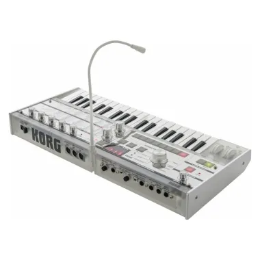 KORG KG-mKORG-CR virtuál-analóg szintetizátor/vokóder, 37 Natural Touch mini billentyű, átlátszó kivitel, tokkal