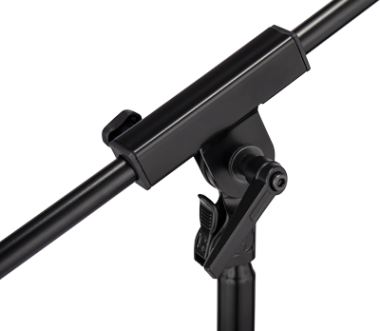 Hercules MS520BPRO Mikrofonállvány, PRO sorozat, 65,5 cm, teleszkópos gémmel, háromlábú talp, dobokhoz / erősítőkhöz
