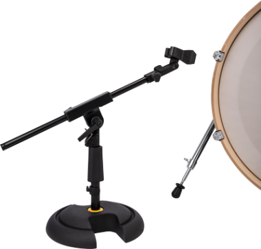 Hercules MS120BPRO Mikrofonállvány, PRO sorozat, 31–42 cm, teleszkópos gémmel, öntöttvas talp