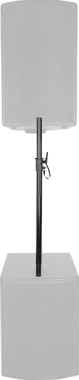 Hercules SS350BB Mélysugárzó tartórúd, 2 db, hibrid adapterrel (M20 és 35 mm), 88,9–142,2 cm, tokkal