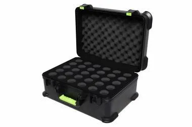 SHURE by Gator SH-MICCASE30 Molded Case W/ Drops For (15) Mics – TSA Latch