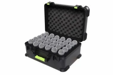 SHURE by Gator SH-MICCASE30 Molded Case W/ Drops For (15) Mics – TSA Latch