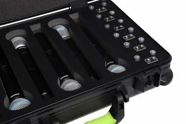 SHURE by Gator SH-MICCASEW06 Molded Case For (6) Wireless Mics – TSA Latch