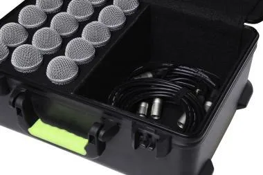 SHURE by Gator SH-MICCASE15 Molded Case W/ Drops For (30) Mics – TSA Latch