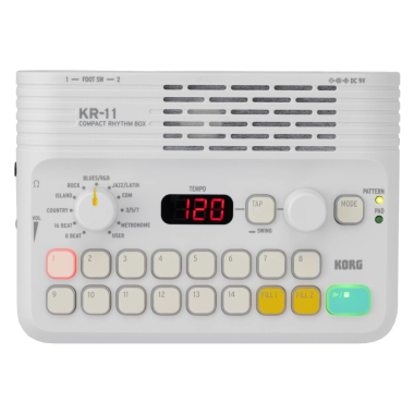 KORG KR-11, bicí automat, nožní ovládání, editovatelné patterny