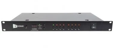 RF Venue RFV-4ZONE-E Diverziti antennajel közösítő. 2x4 be, 2x 1ki, kapcsolható DC, csillapítás, EU
