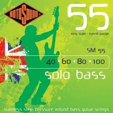 Rotosound SM55 Basszusgitár húrkészlet, acél borítás, 40 60 80 100