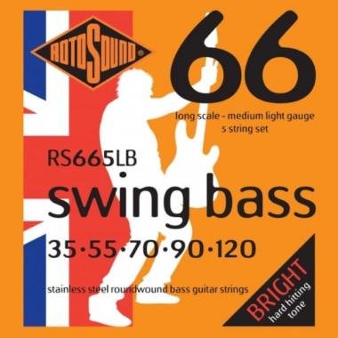 Rotosound Bassové struny, nerezová ocel, 5 strun, 35 55 70 90 120