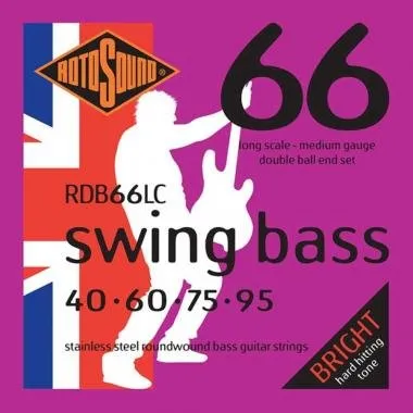 Rotosound RDB66LC Basszusgitár húrkészlet, rozsdamentes acél, dupla bogyó vég