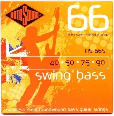 Rotosound RS66S Basszusgitár húrkészlet, rozsdamentes acél, rövid, 40 50 75 90