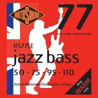 Rotosound RS77LE Basszusgitár húrkészlet, Monel, köszörült, 50 75 95 110
