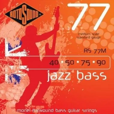Rotosound RS77M Basszusgitár húrkészlet, Monel, köszörült, közepes, 40 50 75 90