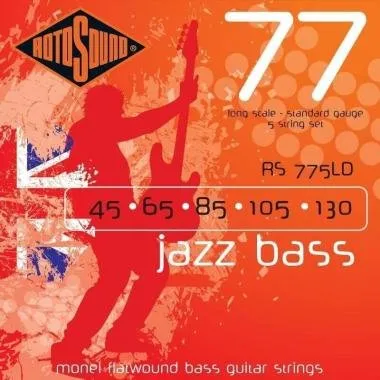 Rotosound RS775LD Basszusgitár húrkészlet, Monel, köszörült, 5 húr, 45 65 85 105 130