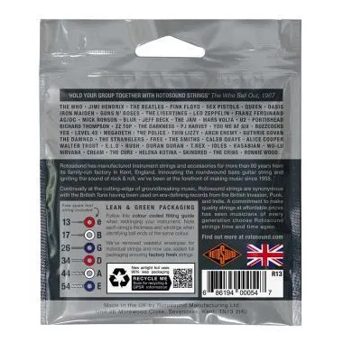 Rotosound R13 Nikkel elektromos gitár húrkészlet, heavy, 13 17 26 34 44 54