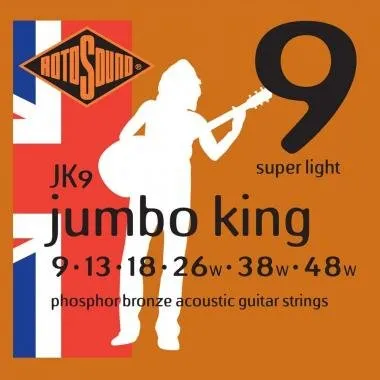 Rotosound JK9 Akusztikus gitár húrkészlet, foszfor-bronz, 9 13 18 26 38 48