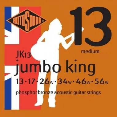 Rotosound JK13 Akusztikus gitár húrkészlet, foszfor-bronz, 13 17 26 34 46 56