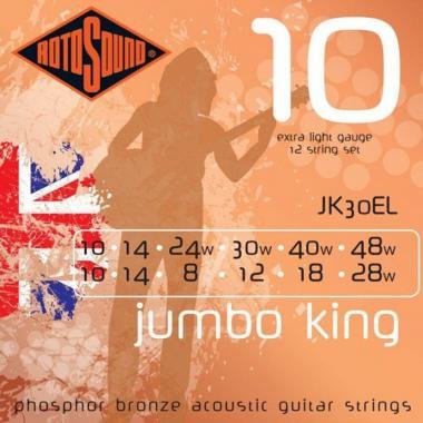 Rotosound Akustické kytarové struny, fosfor-bronz, 12 strunové