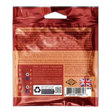 Rotosound SB10 Akusztikus gitár húrkészlet, PSD foszfor-bronz, 10 14 20 28 40 50
