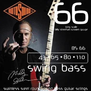 Rotosound BS66 Basszusgitár húrkészlet, rozsdamentes acél, 43 65 80 110 — BILLY SHEEHAN SET