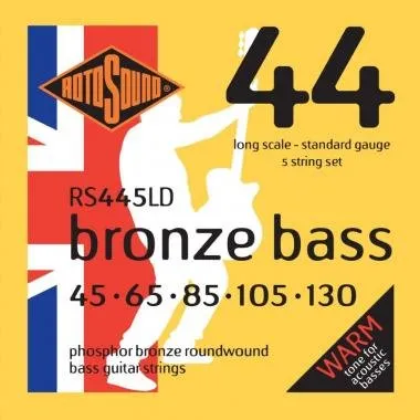 Rotosound RS445LD Basszusgitár húrkészlet, foszfor-bronz, 45 65 85 105 130