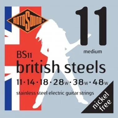Rotosound BS11 Rozsdamentes acél, elektromos gitár húrkészlet, 11 14 18 28 38 48