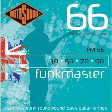 Rotosound FM66 Basszusgitár húrkészlet, rozsdamentes acél, FUNKMASTER 30 50 70 90