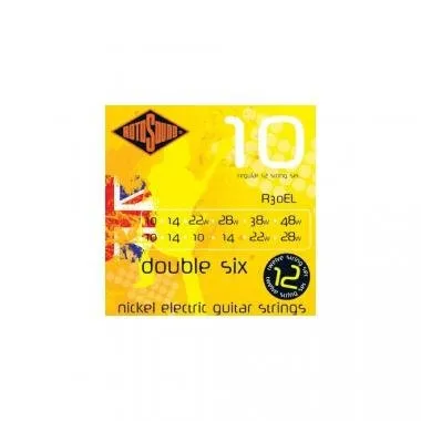 Rotosound R30EL Nikkel 12 húros elektromos gitár húrkészlet, 10 double six