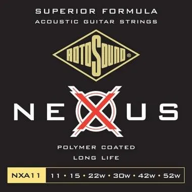 Rotosound NXA11 Akusztikus gitár húrkészlet, foszfor-bronz, polimer bevonat, 11 15 22 30 42 52