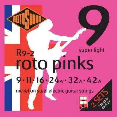 Rotosound R9-2 Nikkel elektromos gitár húrkészlet, 9 double decker