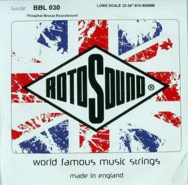 Rotosound BBL030 Basszusgitár húrkészlet, foszfor-bronz, magas C