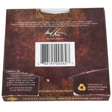 Rotosound MAS11 Nikkel elektromos gitár húrkészlet, Michael Amott signature, 11-59