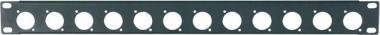 PROEL Rack panel 12 XLR/SPEAKON, černý, kovový