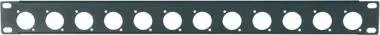 PROEL RK12N Rack panel 12 XLR/SPEAKON hely, fekete, fém