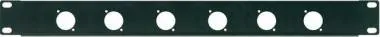 PROEL RK6N Rack panel 6 XLR/SPEAKON hely, fekete, fém