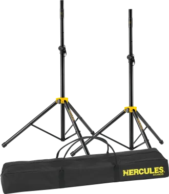 Hercules SS200BB Hangfalállvány szett (2 db állvány + tok) 128-205 cm, 35 mm - 38 mm bővítő, max: 45kg