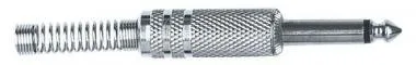 PROEL S210 Mono 6,3 mm jack dugó, ezüst nikkellel bevont réz, d: 7 mm rugós kábelrögzítő (5 db/csoma