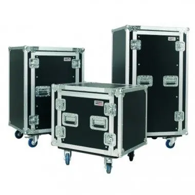 PROEL SA16BLKM Rackdoboz combo 16U gurulós, felül 10U keverő hely, mé:450 mm, 19