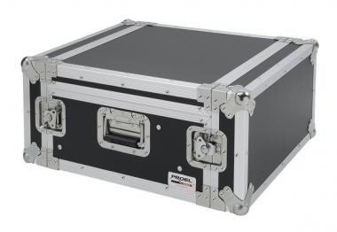 PROEL 19 dřevěný rack 4U, 10U místo pro mixážní pult, černý, 9 mm silný