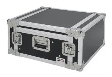 PROEL SA04BLKM Rack doboz combo 4U, felül 10U keverő hely, mé: 450 mm, 19