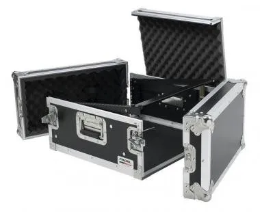 PROEL SA04BLKM Rack doboz combo 4U, felül 10U keverő hely, mé: 450 mm, 19