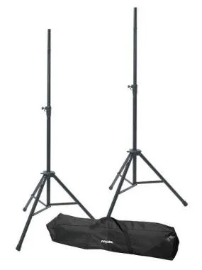 PROEL SPSK300KIT Hangfal állvány pár hordtáskában 2xSPSK300BK, fekete, fém-műanyag, m:1460-2060 mm,