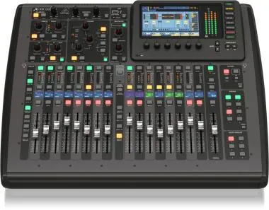 Behringer X32 COMPACT keverő, digitális, 40 bemenet, 25 bus, 17 motorizált fader, 32 csatornás audio interface