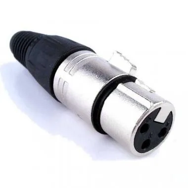 PROEL XLR3FV XLR csatlakozó mama 3P nikkellel bevont alumínium, 3 pólusú (4 db/csomag)