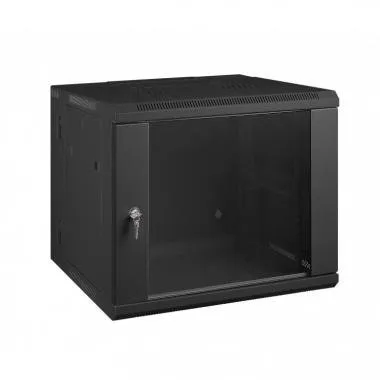 PROEL WMRCD6509 Rack szekrény falba építhető moduláris installációhoz 9U, fekete, fém, zárható edzet