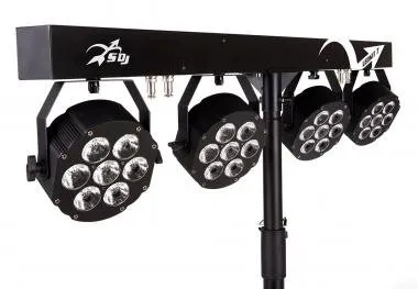 Sagitter SG LEDKITHP7 4db led par lámpa 7X10W LED RGBW/FC kereszt tartón, állvánnyal, lábkapcsolóval