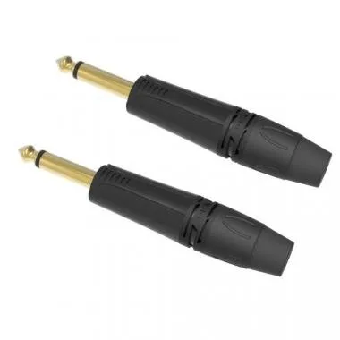 DIE HARD DHJ63MBK2 ONEHERO 6,3mm monó jack dugó, szerelhető, fekete, 2db