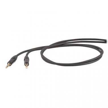DH kabel, 2 m, symetrický, 6,3mm stereo jack - 6,3mm stereo jack