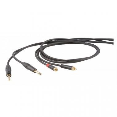 DH audio kabel, 5 m, 2x 6,3mm jack - 2x RCA