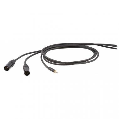DH kabel, 3m ONEHERO stereo Y 3,5mm stereo jack - 2x 3P XLR
